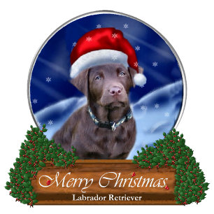 Chocolate Labrador Retriever-julgåvor Helgkort