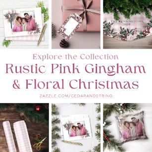Rustic Rosa Cream Play Gingham Returadress Etikett