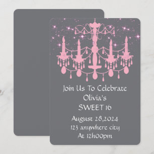SVECKOS 16 BIRTHDAY INVITATION ROSA INBJUDNINGAR