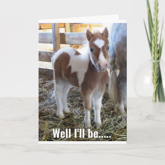 SVEEEET DONKEY SÄGER LYCKLIG 50 BIRTHDAY! Kort (Framsida)