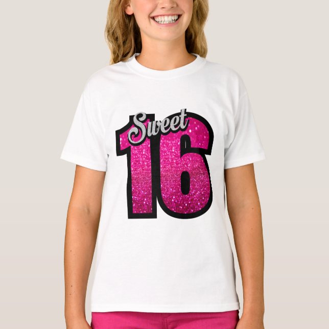 SVEET 16 BIRTHDAY T-SHIRTS (Framsida)