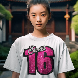 SVEET 16 GIRLS BIRTHDAY GLITTER T-Shirt
