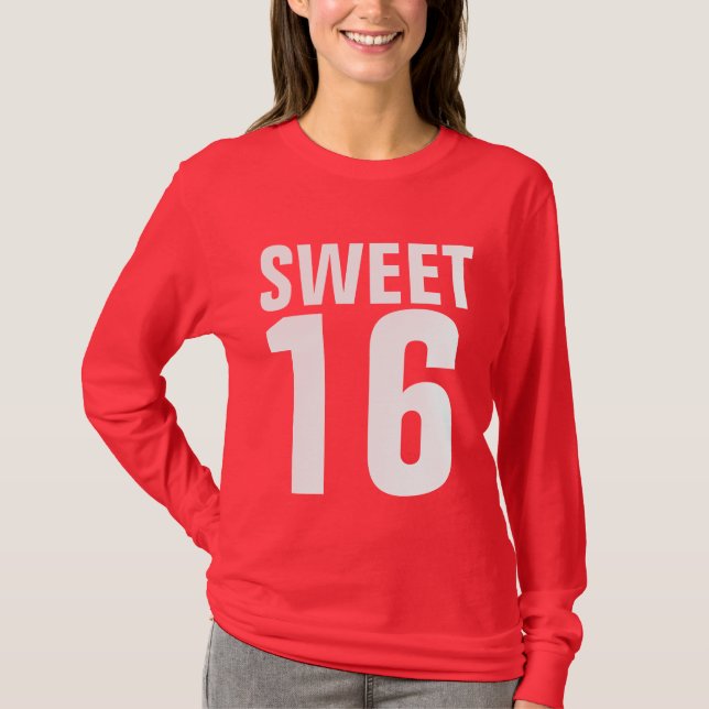 SVEET 16 SEXTON BIRTHDAY T-SHIRTS (Framsida)