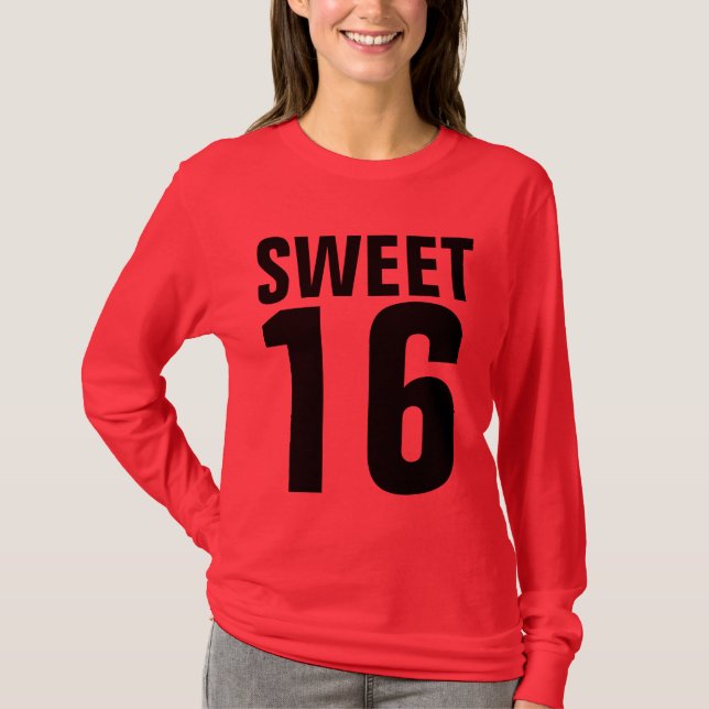 SVEET 16 SEXTON BIRTHDAY T-SHIRTS (Framsida)