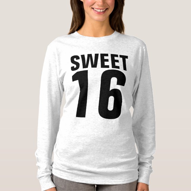 SVEET 16 SEXTON GIRLS BIRTHDAY T-SHIRTS (Framsida)