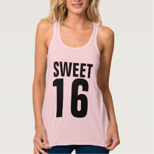SVEET 16 T-Shirts Linne Med Racerback