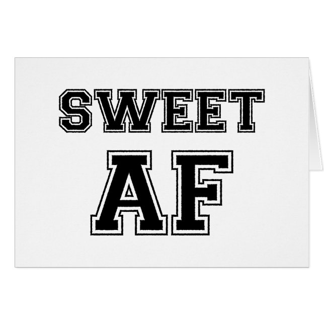 SVEET AF-KORT HÄLSNINGSKORT (Framsidan Horizontal)