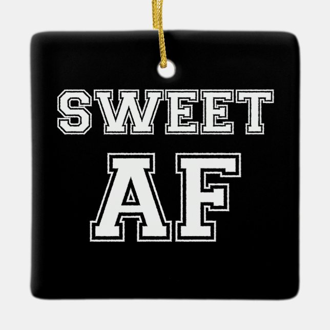 SVEET AF PING PONG BOLL JULGRANSPRYDNAD KERAMIK (Framsida)