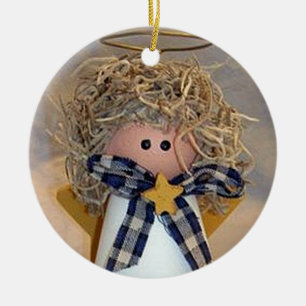 SVEET BABY ANGEL CHRISTMAS ORNATION JULGRANSPRYDNAD KERAMIK
