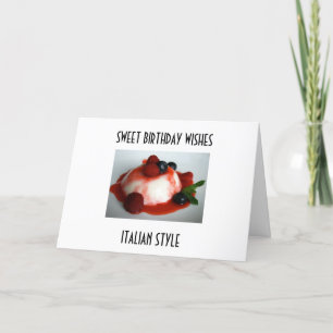 "SVEET BIRTHDAY ÖNSKEMÅL, ITALIAN STIL" KORT
