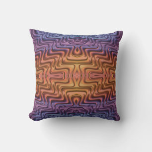 SVEET ~ Blue Lila Orange 3D Fractal Kudde