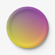 SVEET DAISY Blue + Lila Gradient Pappert Tallrikar