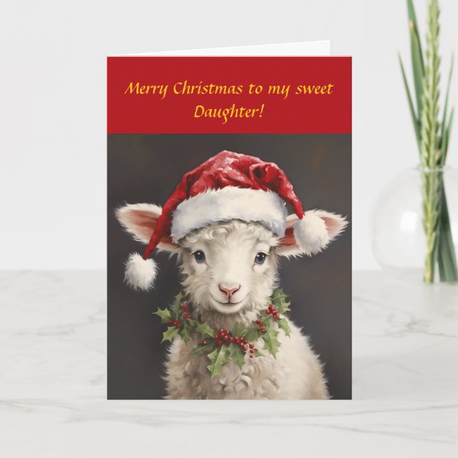 SVEET DAUGHTER CHRISTMAS-KORT TACK KORT (Framsida)