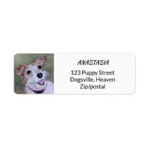 SVEET JACK RUSSELL RETURADRESS ETIKETT