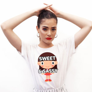 SVEET & SASSY WOMENS GIRLS FLIRTY T-SHIRTS TEES