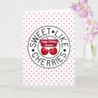 SVEET SOM CHERRIES Retro Vintage Frimärke Birthday