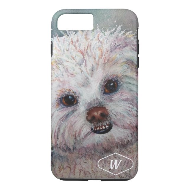 SVEET WHITE MALTESE YORKIE MIX Case-Mate iPhone SKAL (Baksida)