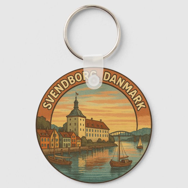 Svendborg Danmark Slott Nyckelring (Framsida)