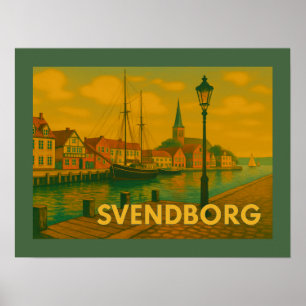 Svendborg Danmark Slott Poster