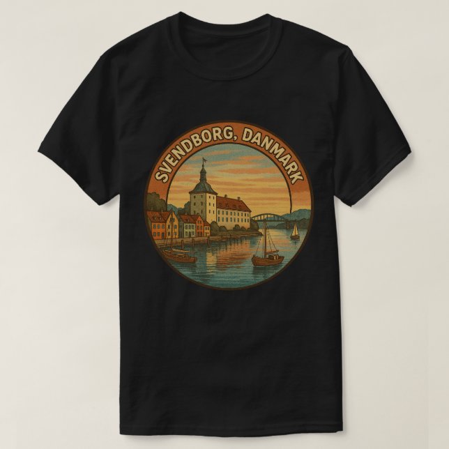 Svendborg Danmark Slott T Shirt (Design framsida)