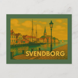 Svendborg Danmark Slott Vykort