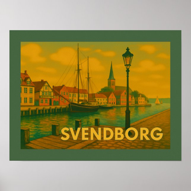 Svendborg Denmark Castle Poster (Framsidan)