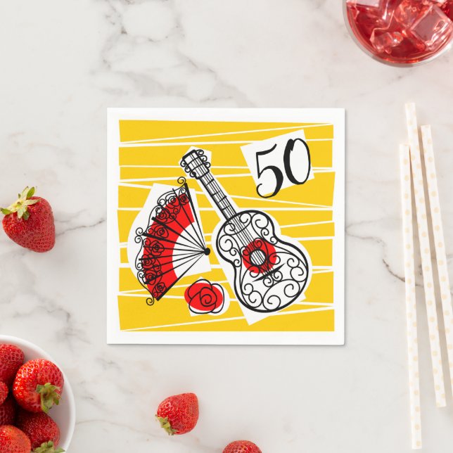 Svenirs 50 Ålder papper napkin Pappersservett (Insitu)