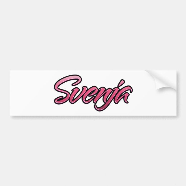 Svenja faderade rosa Aufkleber Sticker Bildekal (Framsidan)
