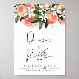 SvennaH Little Peach Baby Shower Raffle Poster