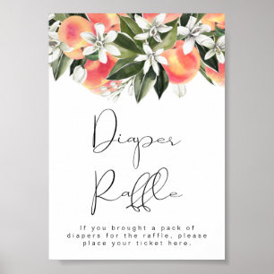 SvennaH Little Peach Baby Shower Raffle Poster