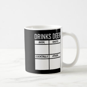 Svensexa Drycker Djup Drickning Tally Diagram Be Kaffemugg