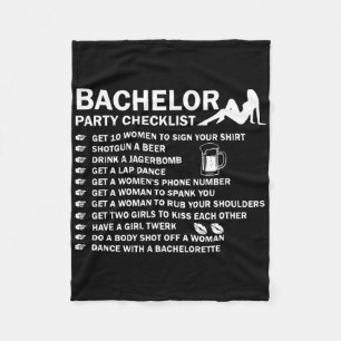 Svensexa Män Naughty Checklist Blir Gifta Fleecefilt
