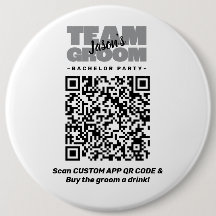 Svensexa QR-kod Köp Drink Lag Brudgum 15 cm