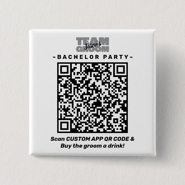 Svensexa QR-kod Köp Drink Team Brudgumme Öl Knapp (Framsida)