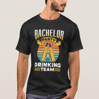 Svensexepartaj Drickande Lag Brudgum Brud T Shirt