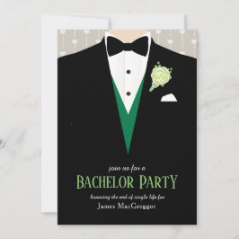 Svensexeparty smoking grön ros inbjudan