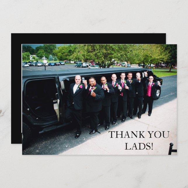 Svensexepartybild Tack Kort (Fram/baksida)