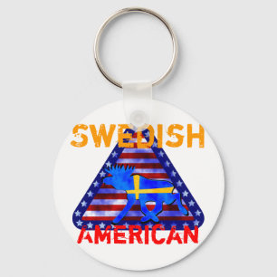 Svensk-Amerikan älg Nyckelring