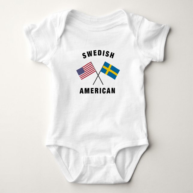 Svensk amerikanska flaggan t shirt (Framsida)