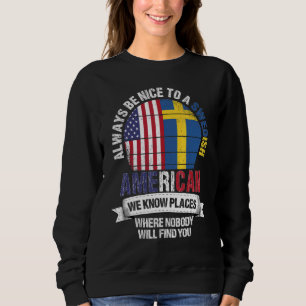 Svensk-amerikanska Vi känner Platser där Landet Sv T Shirt
