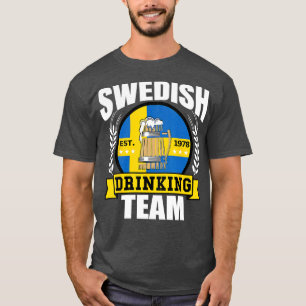 Svensk dricksgrupp Lung Sverige Flagga Beer Party T Shirt