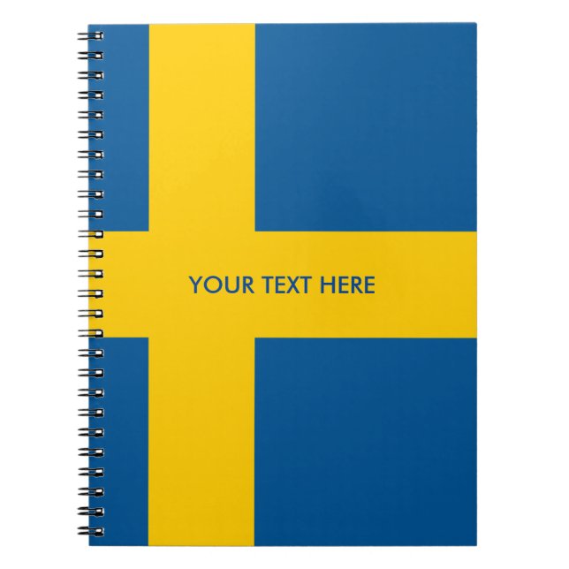 Svensk flagga av anteckningsboken för anteckningsbok med spiral (Framsidan)