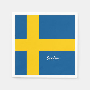 Svensk Flagga- och Sverige-resa, helgdag/sport-fl Pappersservett