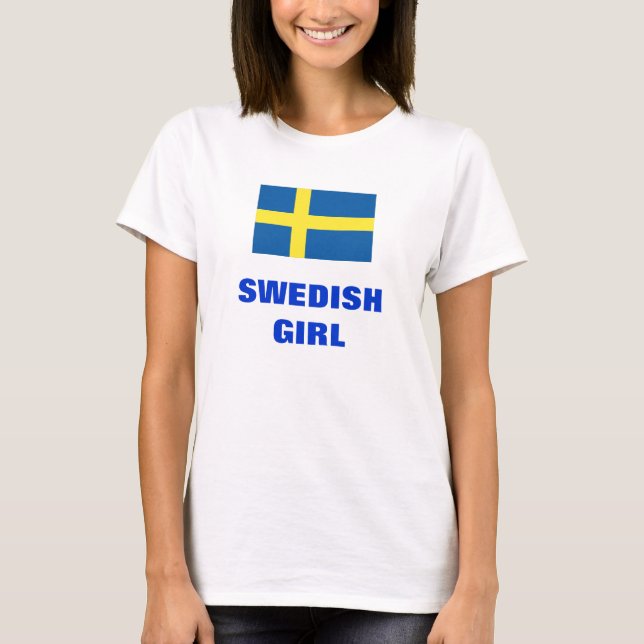 SVENSK FLICKA T-SHIRT (Framsida)