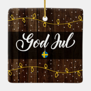 Svensk god jul, sverige, gud Jul Julgransprydnad Keramik