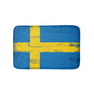 Svensk Grungeflagga Badrumsmatta