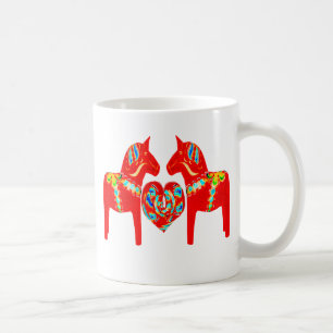 Svensk hjärta för Dala hästw Kaffemugg