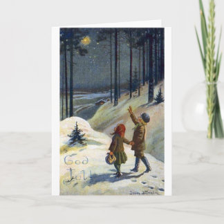 Svensk julkort helgkort