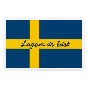 Svensk Lagom Ar för ordstävflaggatema Bast Magnet