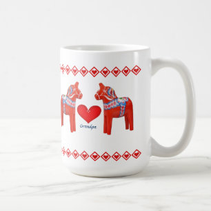 Svensk morfar för Dala hästhjärtor Kaffemugg